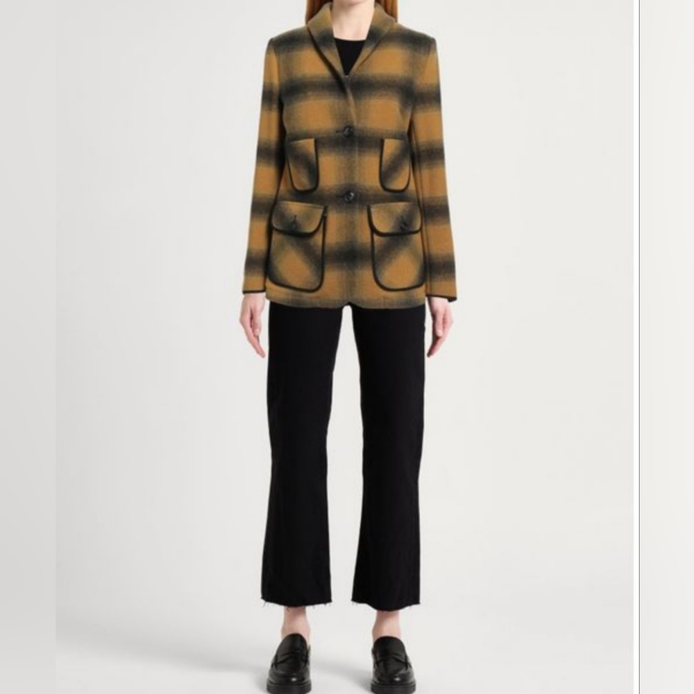 Woolrich Buffalo Shaded Checked Railroad Blazer. Size: Medium.